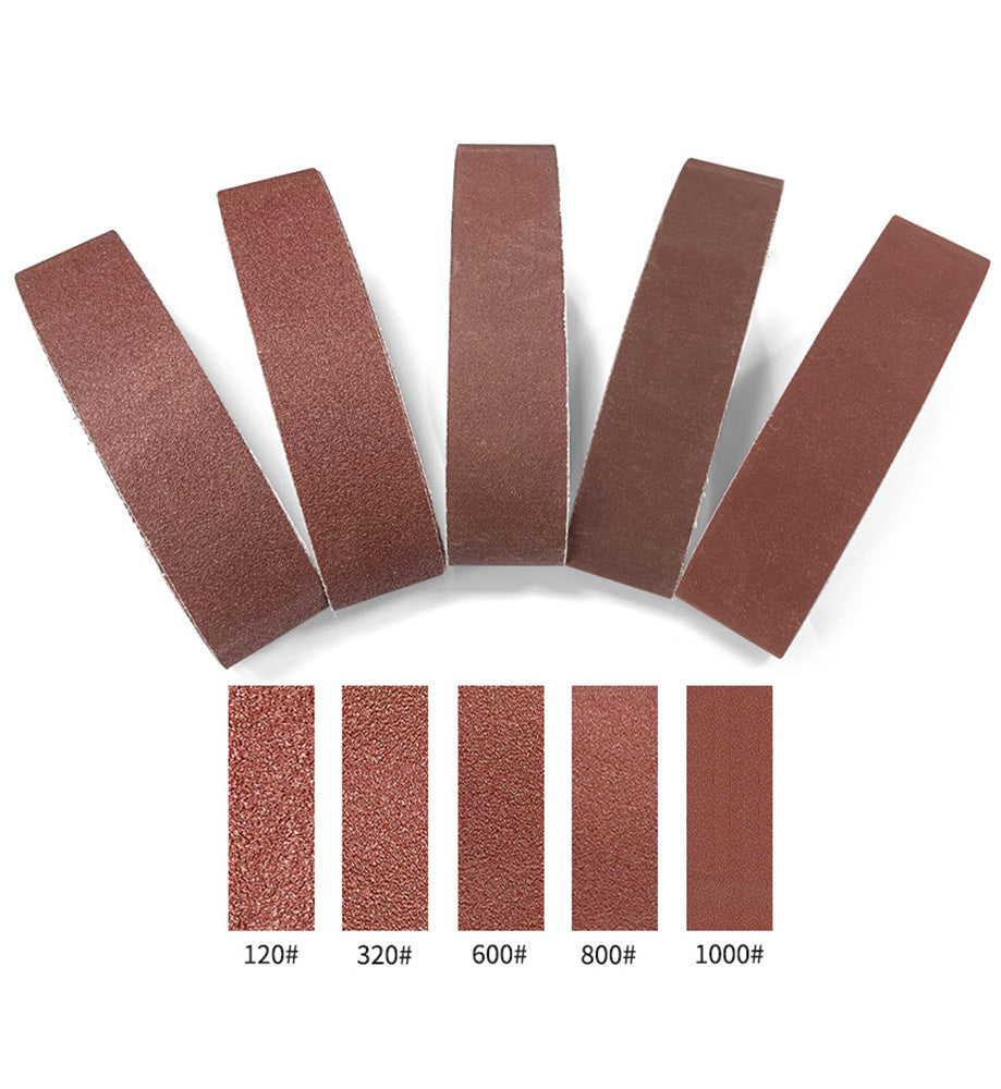 10pcs Sanding Belts 1-1/5"x 13"(30x330mm) Aluminum Oxide Abrasives Belt Best Suitable For Wood Grinding And Polishing 10pcs Per Grit 120/320/600/800/1000 Grits Available