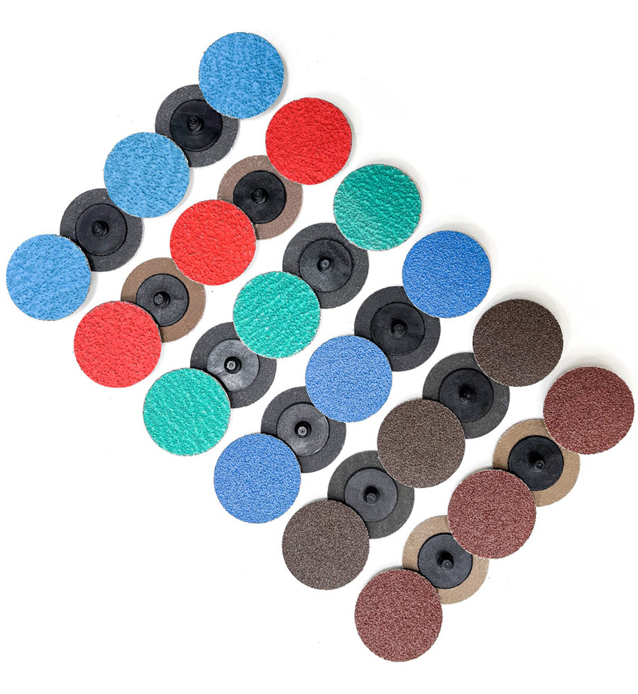 2 inch Quick Change Discs 30Pcs Sanding Discs 1Pcs 1/4'' Holder, Surface Conditioning Discs, for Die Grinder Surface Prep Strip Grind Polish Finish Burr Rust Paint Removal