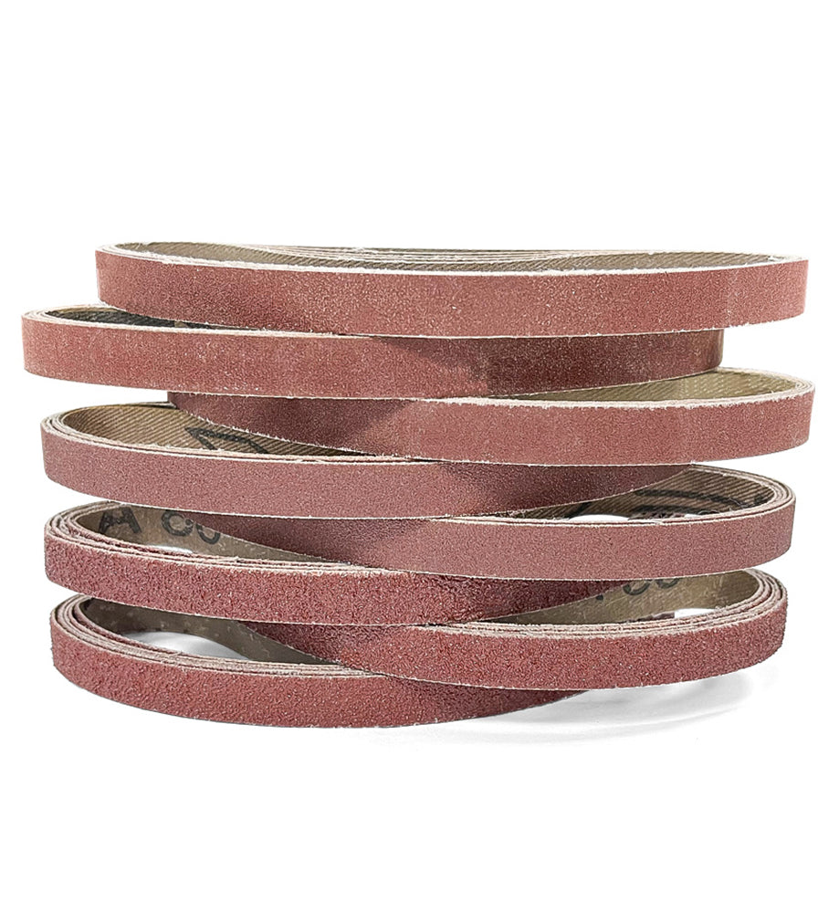 40pcs Set Sanding Belt 10x330mm 40/60/80/120/180/240/400/600 Each Grit Of 5, Aluminum Oxide Sanding Belt, Suitable For Wood/Cutter Grinding