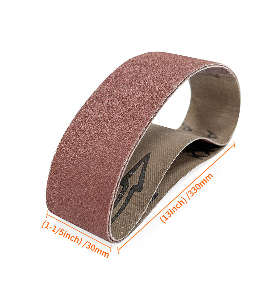 10pcs Sanding Belts 1-1/5"x 13"(30x330mm) Aluminum Oxide Abrasives Belt Best Suitable For Wood Grinding And Polishing 10pcs Per Grit 120/320/600/800/1000 Grits Available