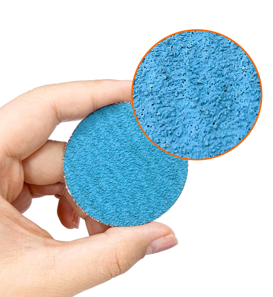 2 Inch 50mm Quick Change Zirconia Sanding Discs with a Male R-Type Backing Surface Finish Grind Polish Burr Rust Paint Removal Use with Die Grinder (20 Pack) - 40/60/80/120 Grit