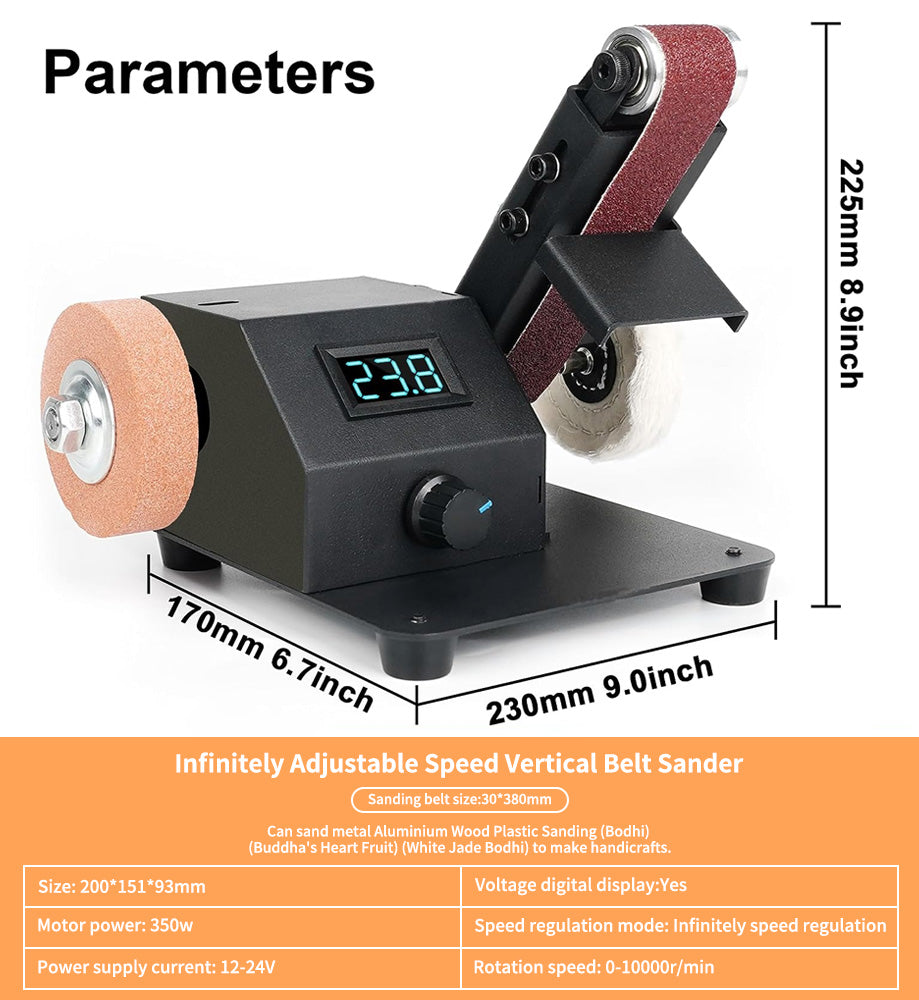 Mini Belt Sander Electric Sander 1.2x15in Belt Bench Grinder
