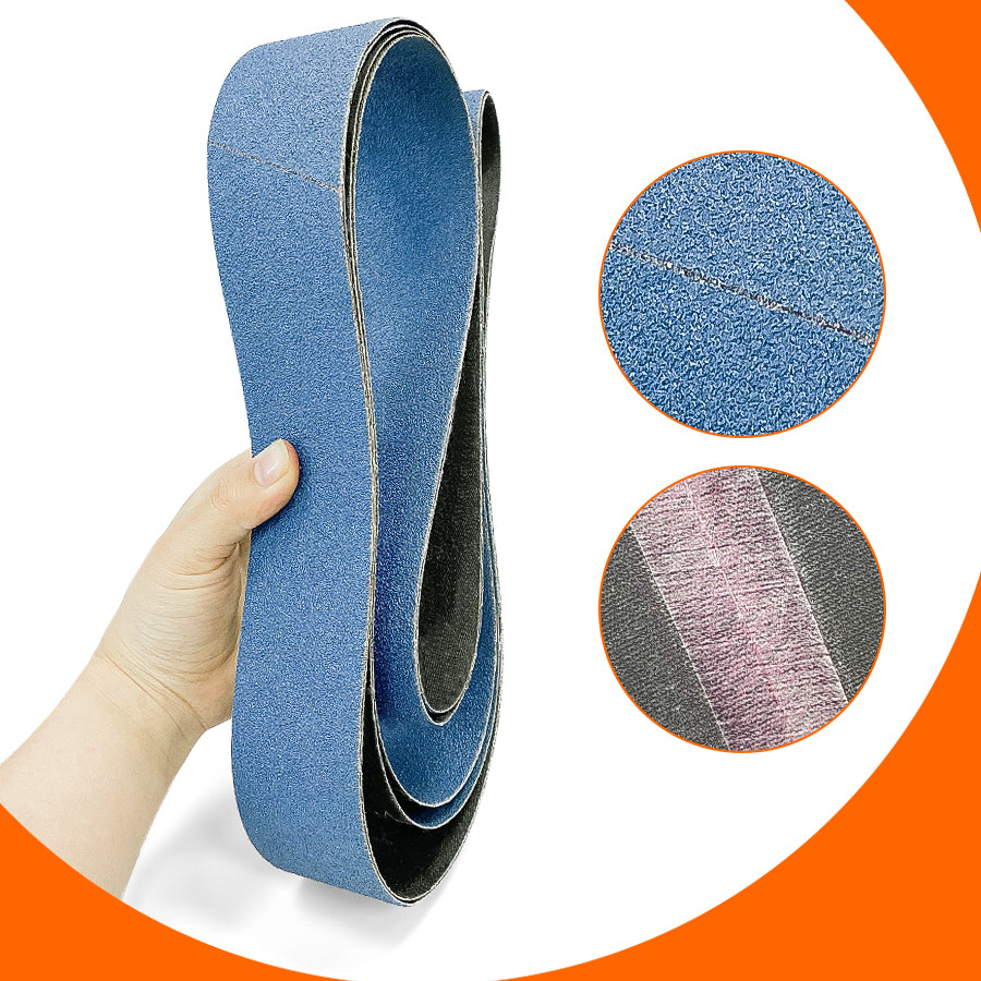 2" x 72" Sanding Belt Set – 6pcs Grit 40 to 400 for Knife Sharpening, Woodworking & Metal Polishing