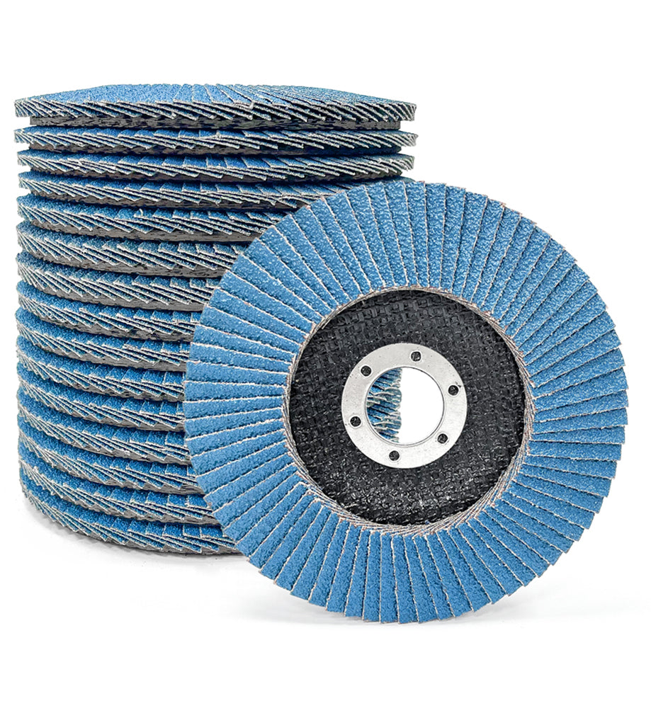 4 Packs 4-1/2 inch Flap Disc 5 x 7/8 Inch for Angle Grinder, T29 Zirconia Abrasive Grinding Wheel and Flap Sanding Disc 40/60/80/120 Grits Flap Wheel for General Purpose Metal & Stainless Steel, Stock and Rust Removal, Finishing, Grinding, Deburring