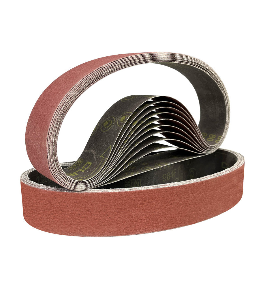 3M Cubitron II Cloth Belt 984F, Ceramic Grain, 36+ 60+ 80+ 120+ Grit, Orange,  Metal Grinding, Sanding Belts