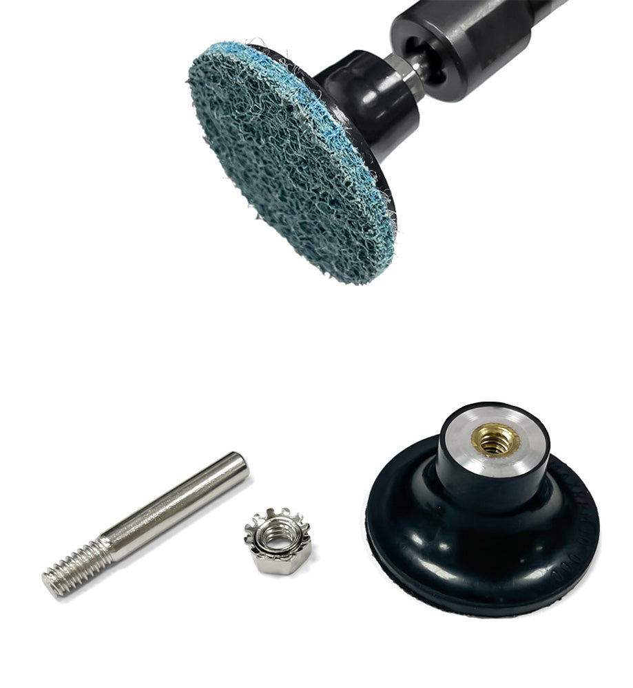 Type R Pad Holder For Quick Change Discs With 1/4'' Shank Is Compatible With Sanding, Polishing, Surface Preparation/prep, And Other Disc Consumables Which Have The Type R Style Button.