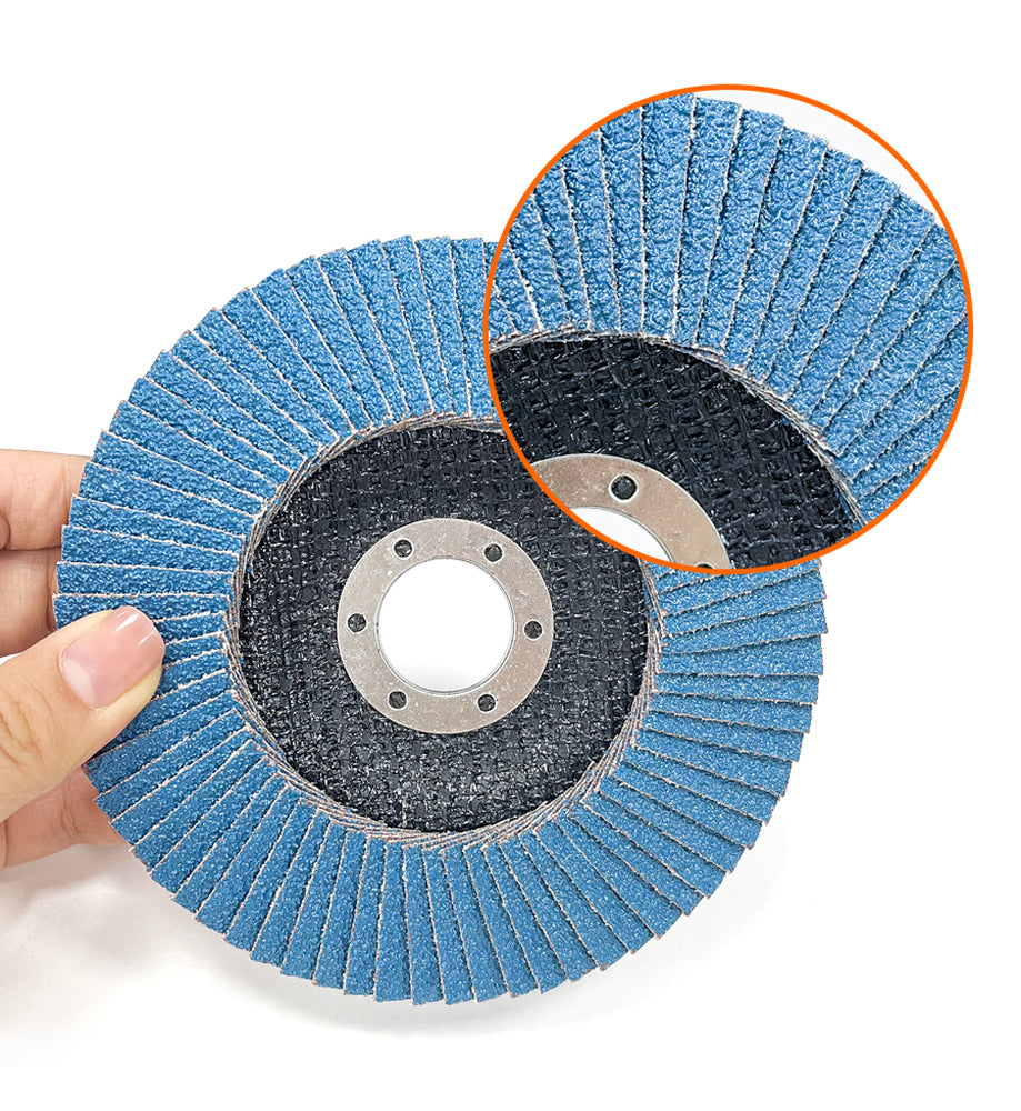 4 Packs 4-1/2 inch Flap Disc 5 x 7/8 Inch for Angle Grinder, T29 Zirconia Abrasive Grinding Wheel and Flap Sanding Disc 40/60/80/120 Grits Flap Wheel for General Purpose Metal & Stainless Steel, Stock and Rust Removal, Finishing, Grinding, Deburring